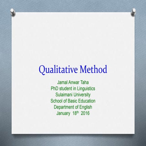 Qualitative research