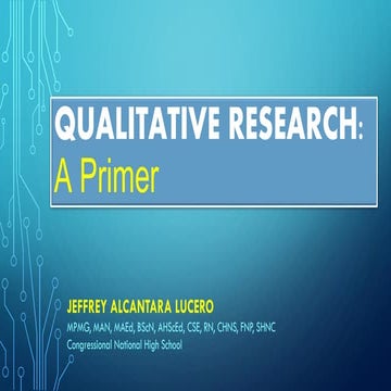 Qualitative research