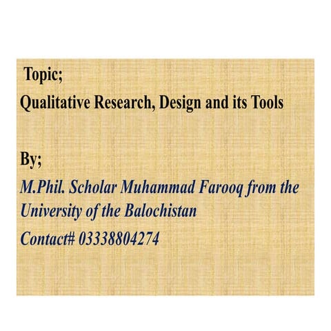 Qualitative research | PPT