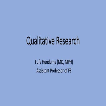 Qualitative research | PPT