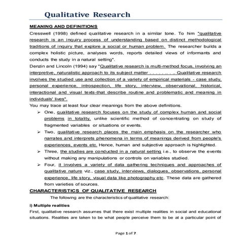 Qualitative research