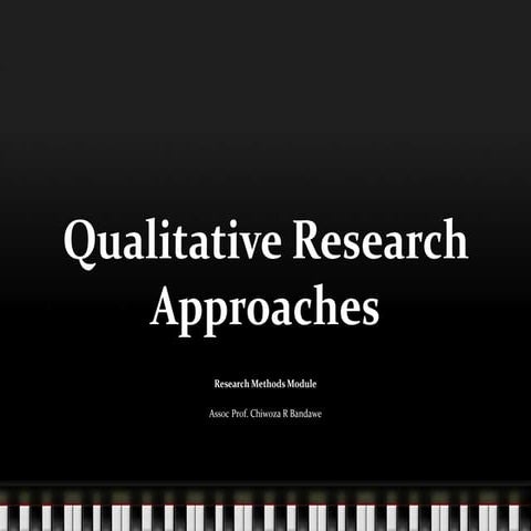 Qualitative Research Approaches