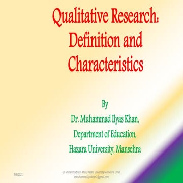 Qualitative research definition and characteristics