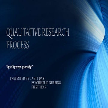 Qualitative research process