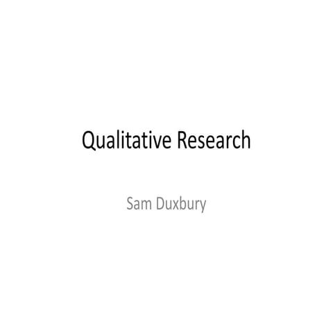 Qualitative Research Results