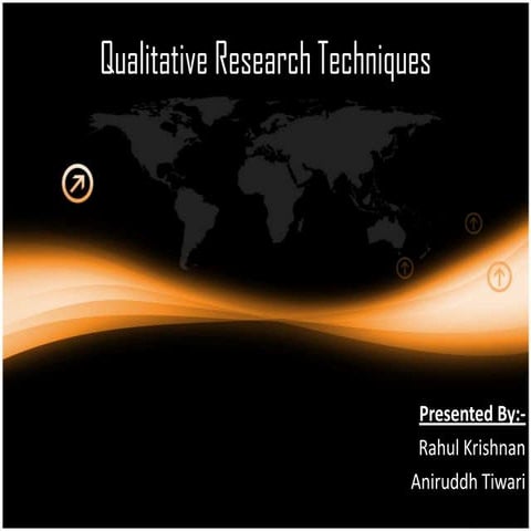 Qualitative research techniques