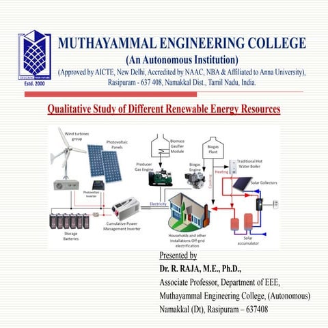 Qualitative study of different renewable energy resources