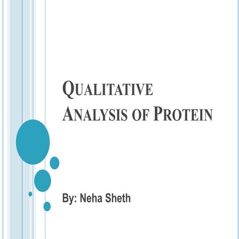 Qualitative test of proteins