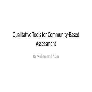 Qualitative Tools for Community-Based Disaster Risk and Resilience ...
