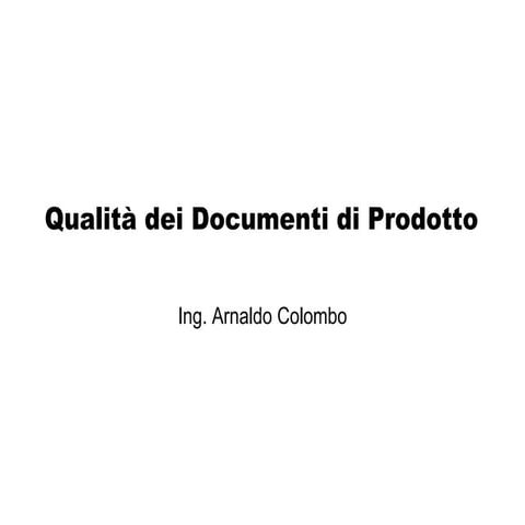 Qualità dei documenti