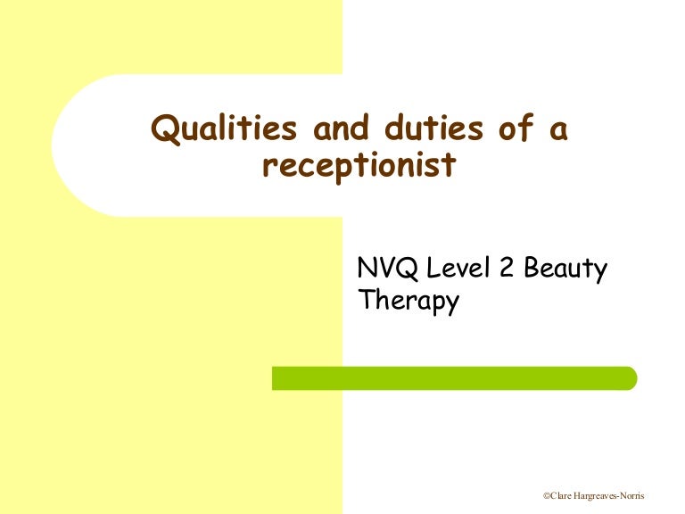 Qualities and Duties of a Receptionist