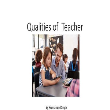 Qualities of good teacher