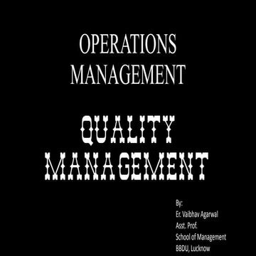 Quality Management 