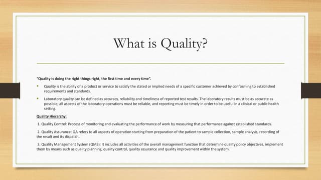 Laboratory quality management notes | PPT