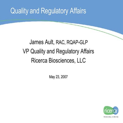 Regulatory Affairs: Department Models and Structures | PDF