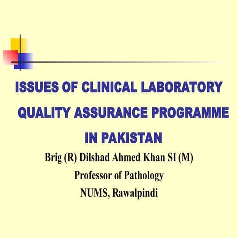 Quality-assurance-issues in diagnostic laboratory