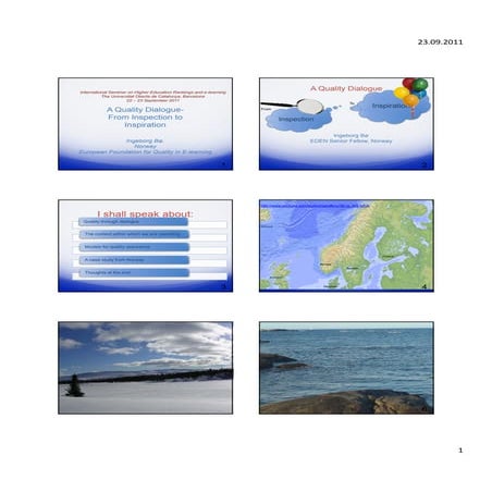 A quality dialogue: from inspection to inspiration