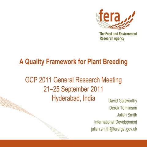 GRM 2011: A quality management framework for integrated plant breeding