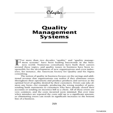 Quality management-systems