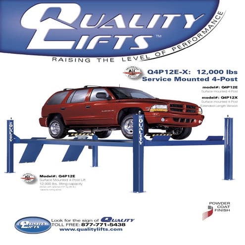 Quality q4 p12e-4-post-lift-specifications