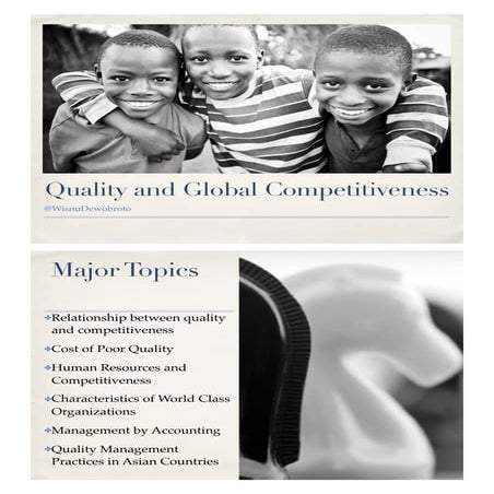 Quality and global competitiveness