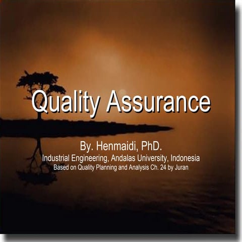 Quality Assurance