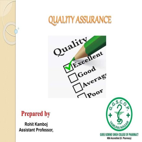 Quality assurance