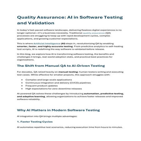 Quality Assurance AI in Software Testing and Validation.pdf