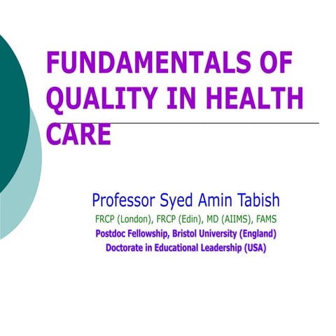 QUALITY ASSURANCE IN HEALTH CARE.ppt