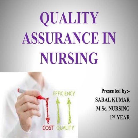 Quality assurance in nursing