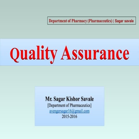 Quality Assurance 