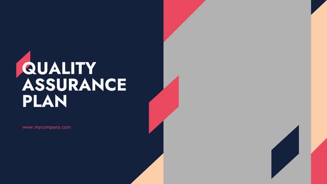 Quality Assurance Plan Google Slides