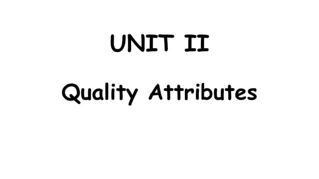 Quality attributes in software architecture by Dr.C.R.Dhivyaa, Assistant prof...