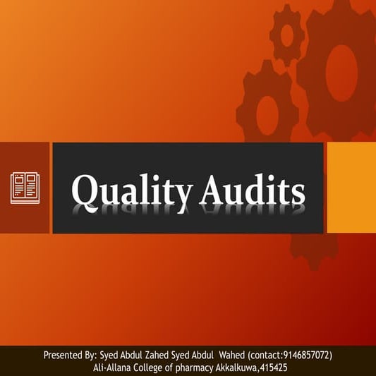 Quality audits