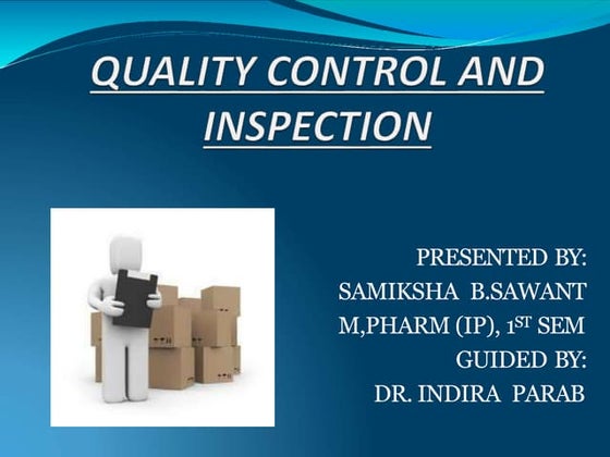 In process quality control | PPTX