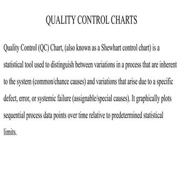 Comprehensive Guide to Quality Control Charts in Laboratory Settings | PPTX