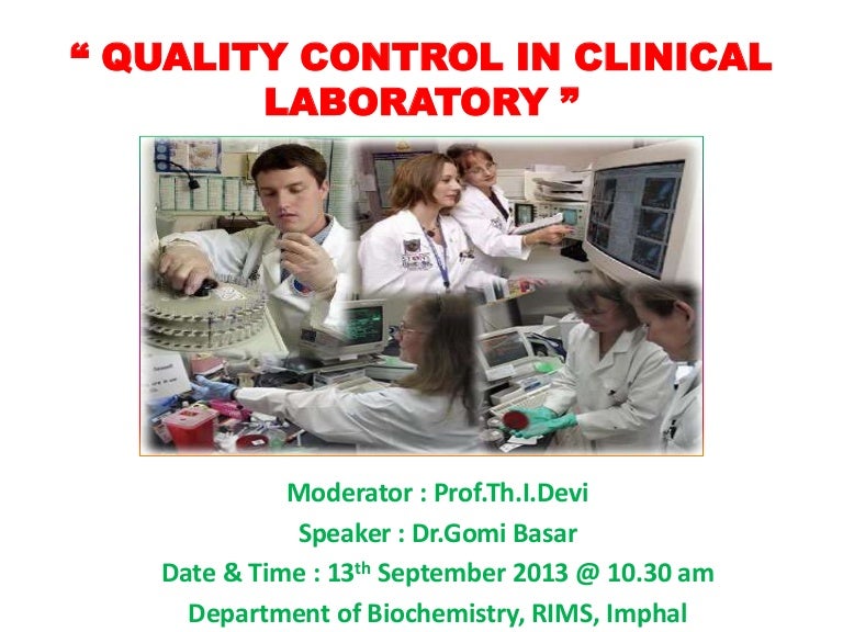 Quality control in clinical laboratory