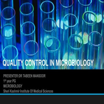 Quality control in microbiology