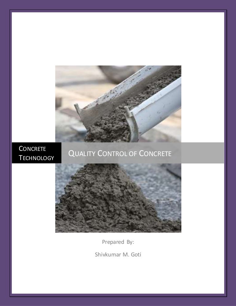 Quality control of concrete