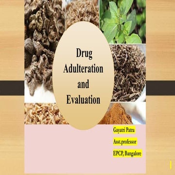 Drug adulteration and evaluation - .pptx