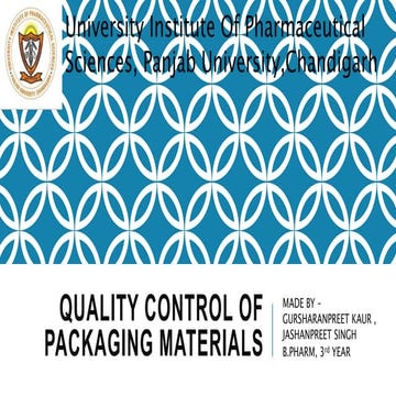 Quality control of packaging material