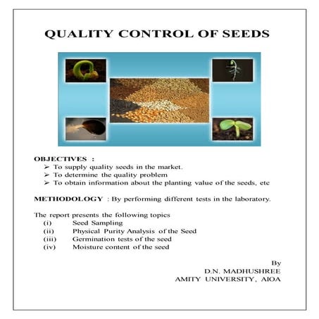 Quality control of seeds