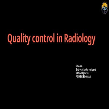 Qc in xray | PPTX