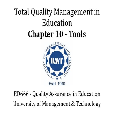 Quality control tools