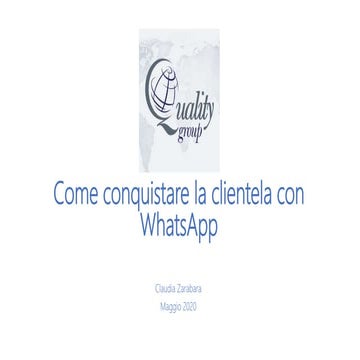 WhatsApp for Business - Come catturare la clientela