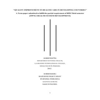 Quality improvement in health care ...