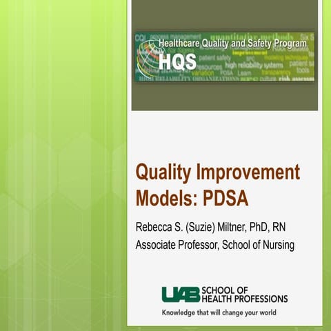 Quality Improvement Models: PDSA