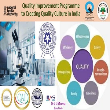 Quality Improvement Programme to Creating Quality Culture in India through La...