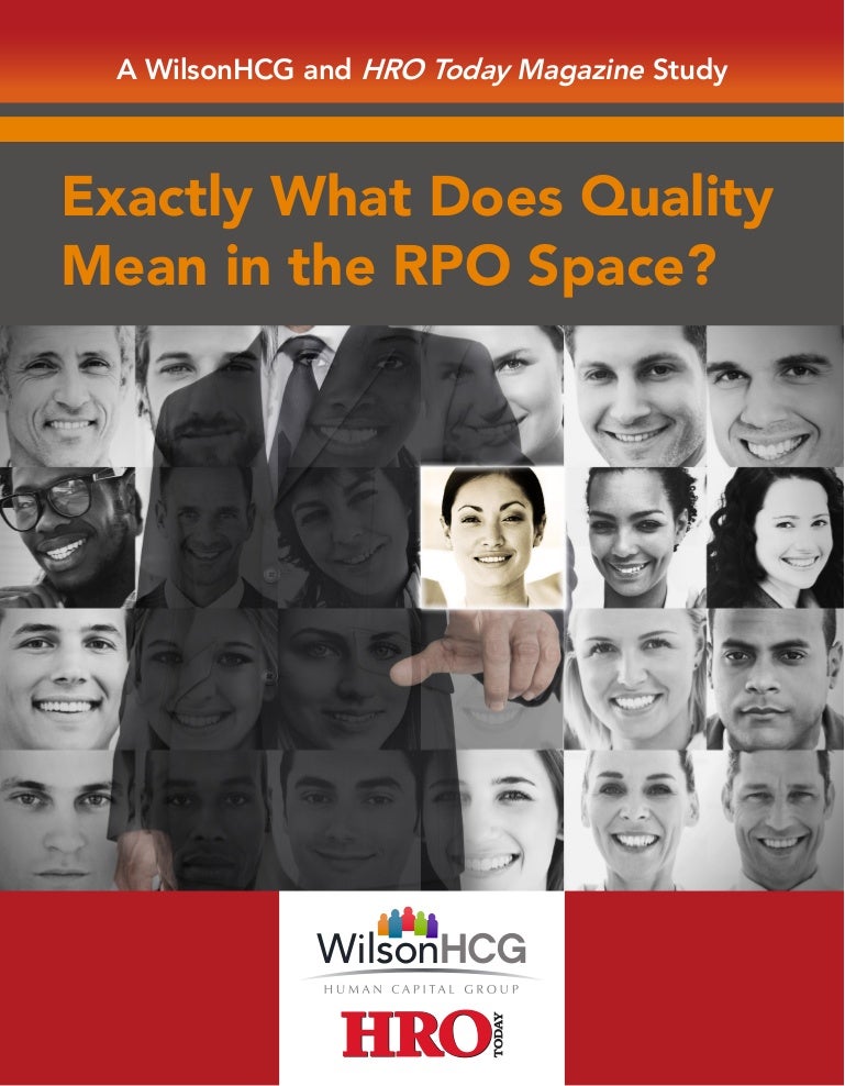 Exactly What Does Quality Mean in the RPO Space?