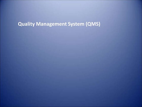 QMS implementation, process approach | PPTX
